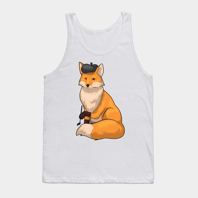 Fox Painter Paint brush Painting Tank Top by Markus Schnabel